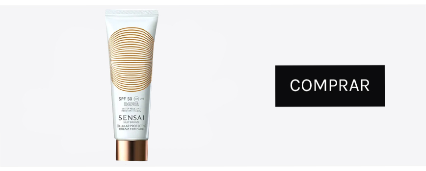 Silky Bronze Cellular Protective Cream For Face SPF 50 de Sensai
