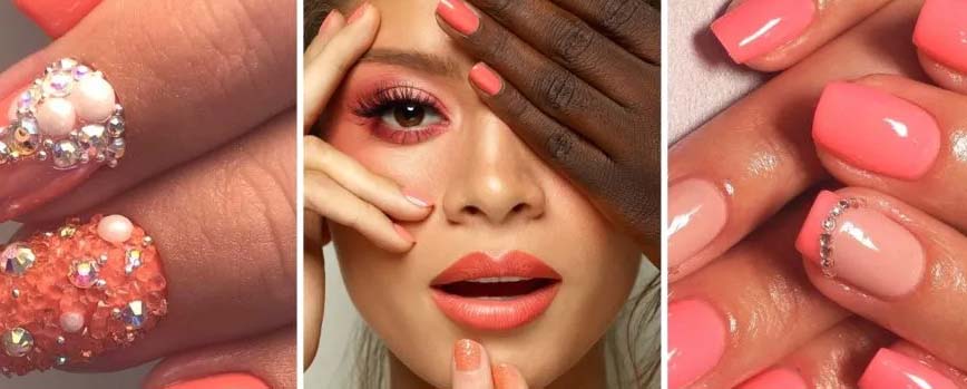 Cómo llevar la manicura de color coral