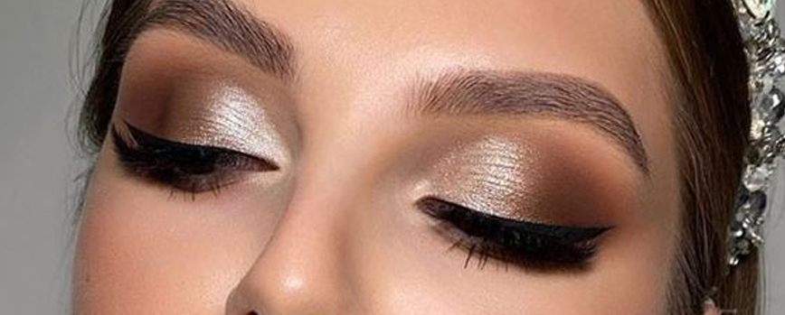 Maquillaje de ojos de fiesta de día