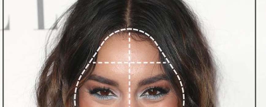 La raya más adecuada para el rostro en forma de diamante