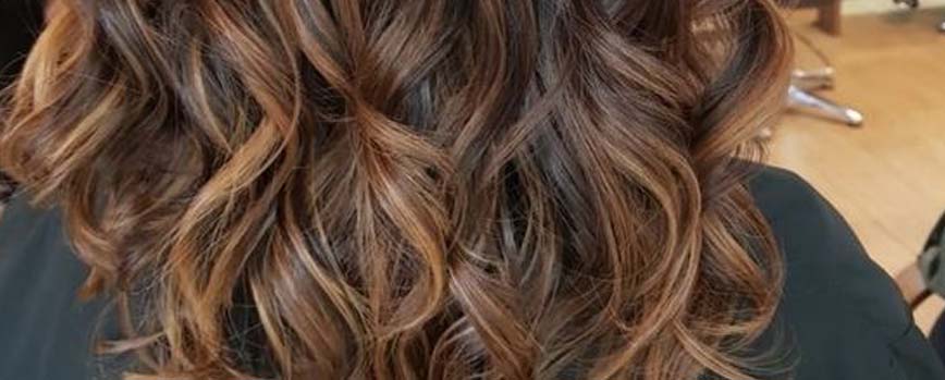 Mechas balayage color caramelo