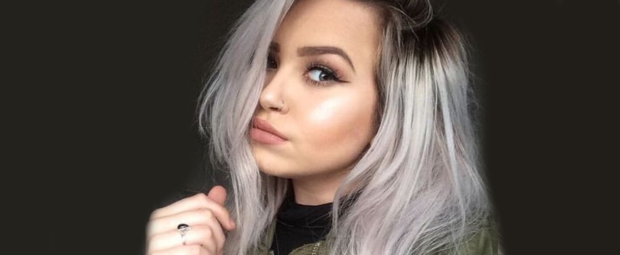 Ombré cenizo blanco