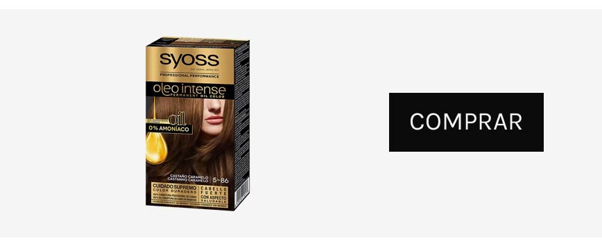 Oleo Intense Permanent Oil Color de Syoss, el mejor tinte marrón caramelo