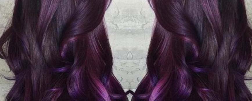 Negro violeta con balayage