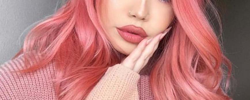 Cabello rosa gold oscuro