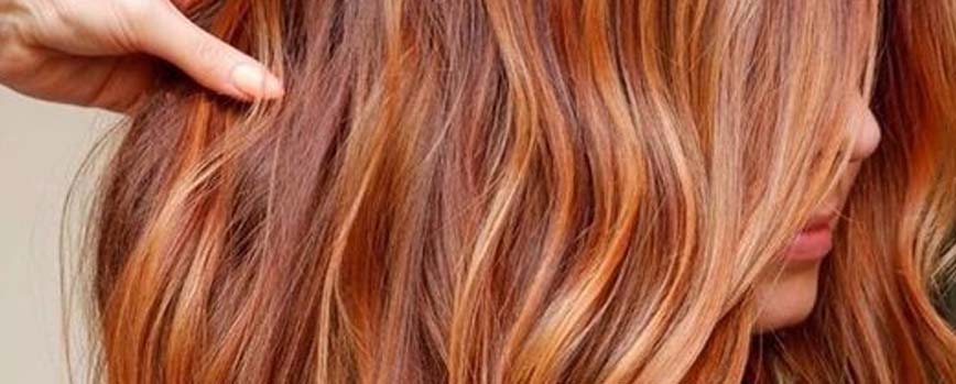 Rojo caoba con balayage