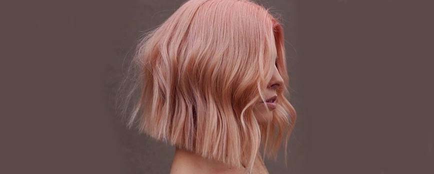 Cabello rosa gold corto