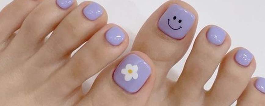 Pedicura estampada
