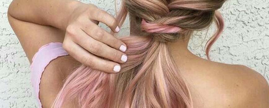 Rosa gold con mechas melting