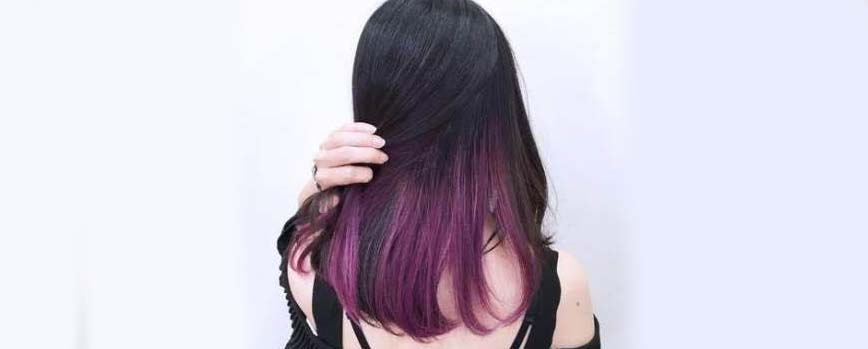 Violeta solo por debajo