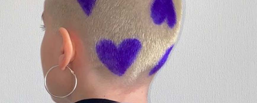 Corte de pelo rapado con diseños