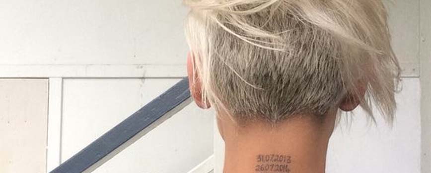 Corte de pelo bob con rapado en la nuca