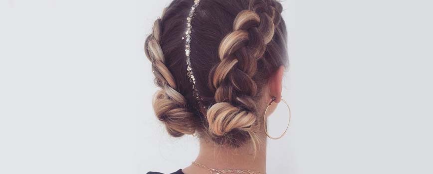 Trenzas boxeadoras con el pelo recogido