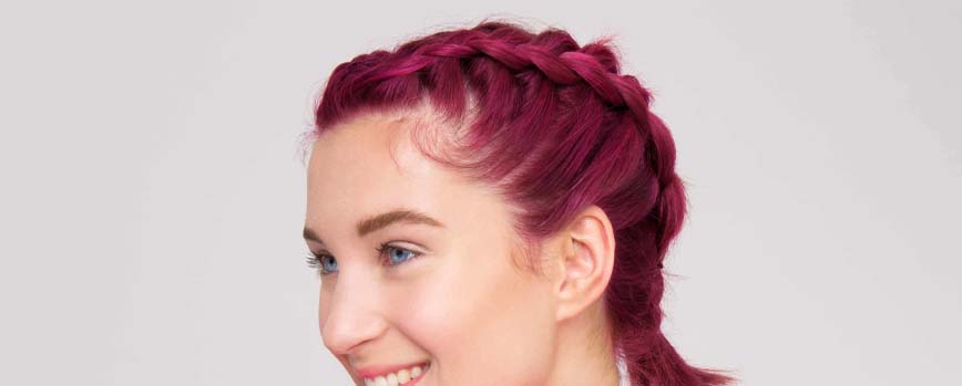 Trenzas de boxeadora en flequillo para corte bob