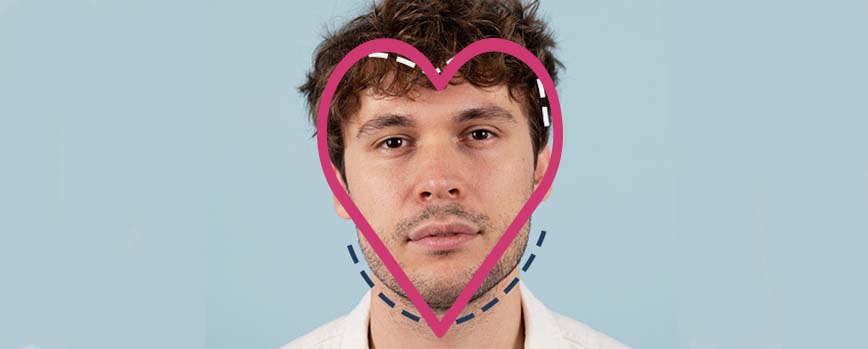Cara tipo corazón