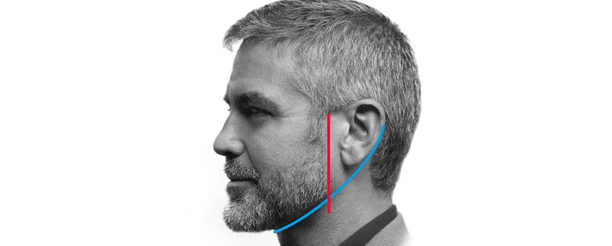Perfila las patillas y mejillas