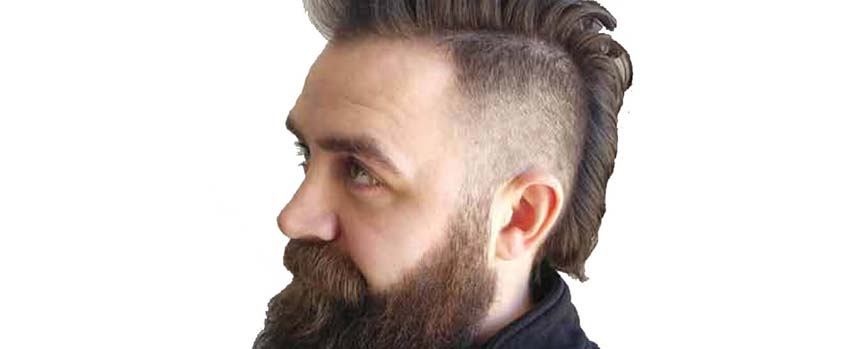Mohicano con barba