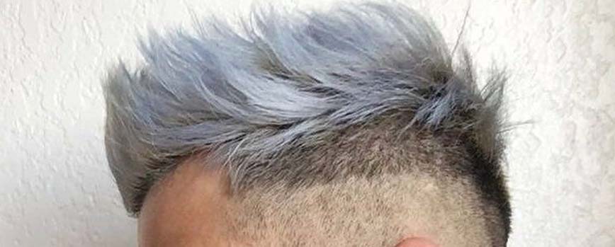 Mechas azul empolvado