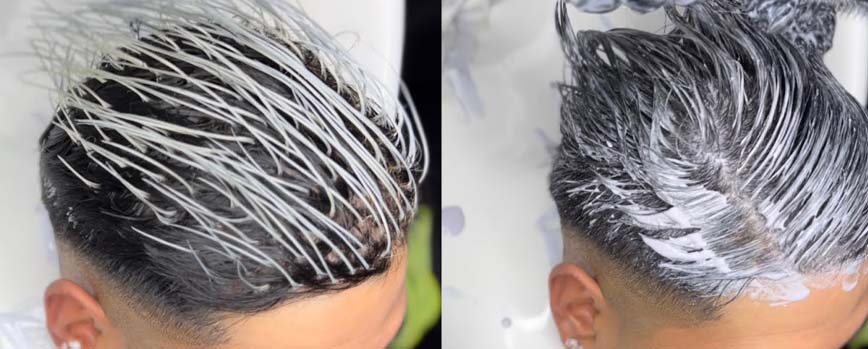 Cómo conseguir el pelo con mechas blancas para hombre
