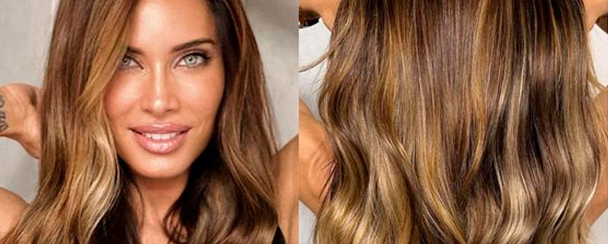 Mechas rubias en pelo castaño oscuro