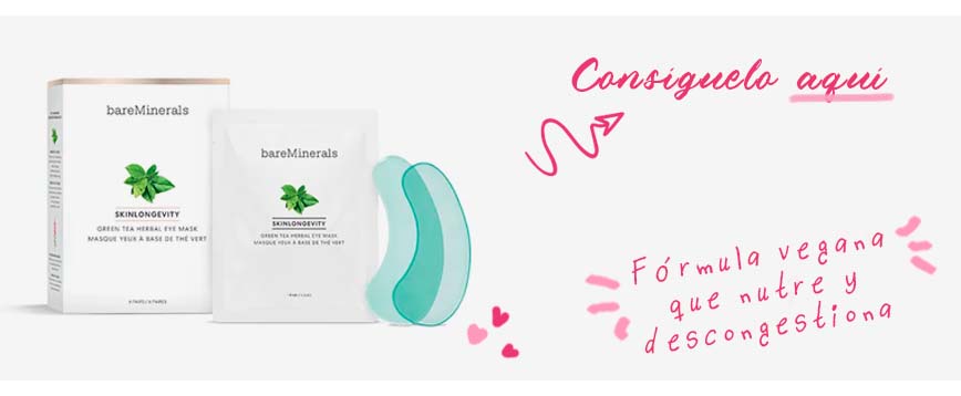 2. Skinlongevity Green Tea Herbal Eye Mask de Bareminerals