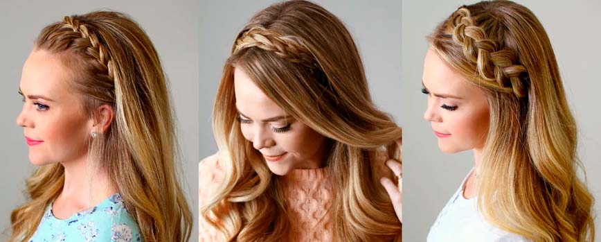 3. Trenza de diadema
