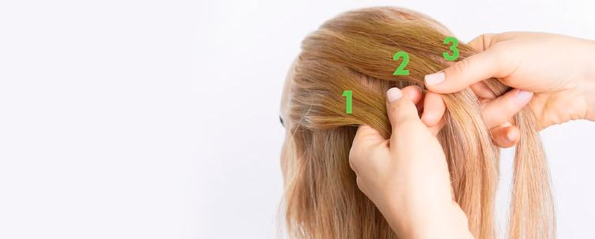 Paso 2: Divide del cabello