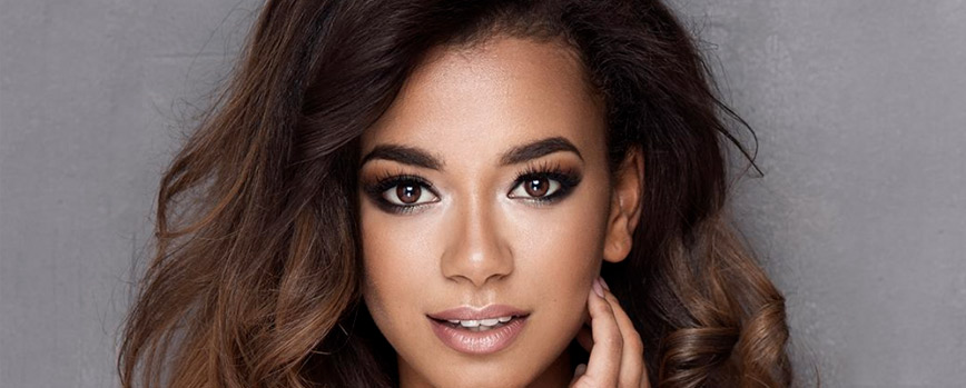 Color de pelo para piel morena y ojos marrones