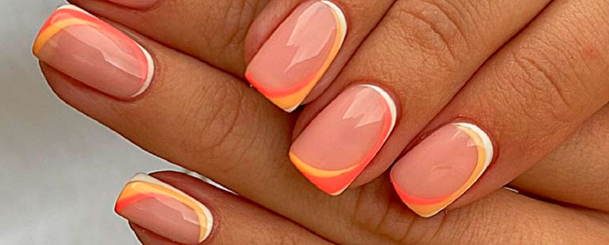 2. Calidez extra con tonos naranjas (doble francesa)