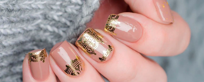 6. Estampado de nail art