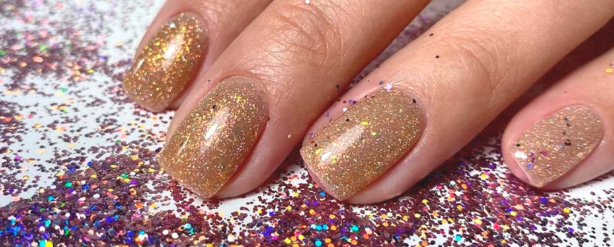 13. Con Glitter o purpurina