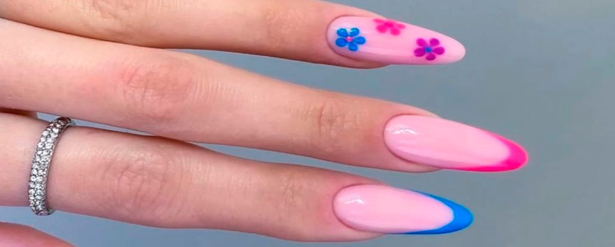 Manicura francesa bicolor