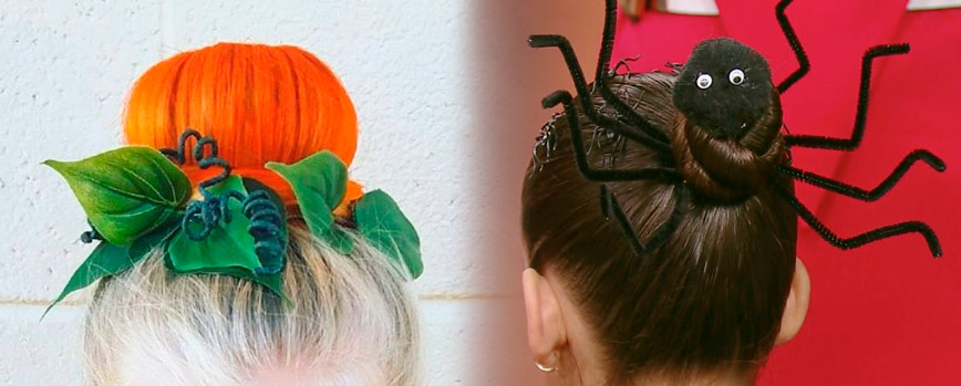 #4. Moño alto y accesorios