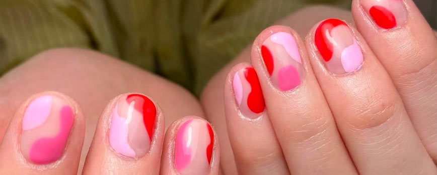 4. En rosa y rojo