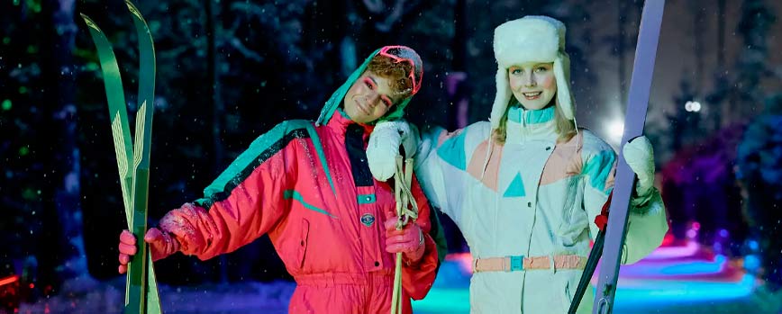 Outfit retro mujer para la nieve