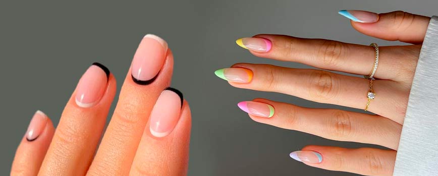 Manicura francesa de dos colores