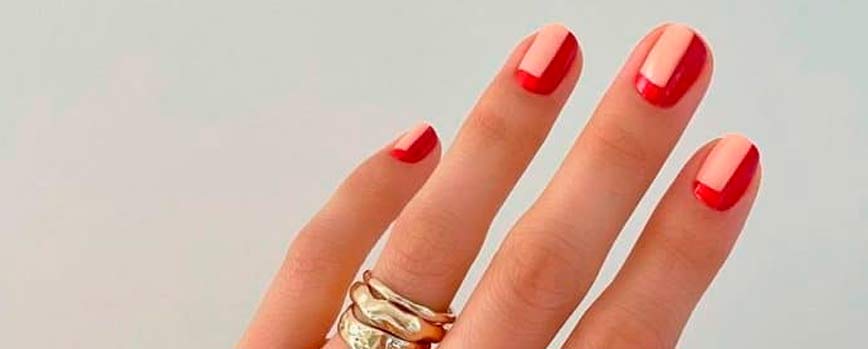 ¿Cómo pintar las uñas de dos colores?