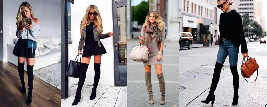 Look sencillo para el día a día con botas altas