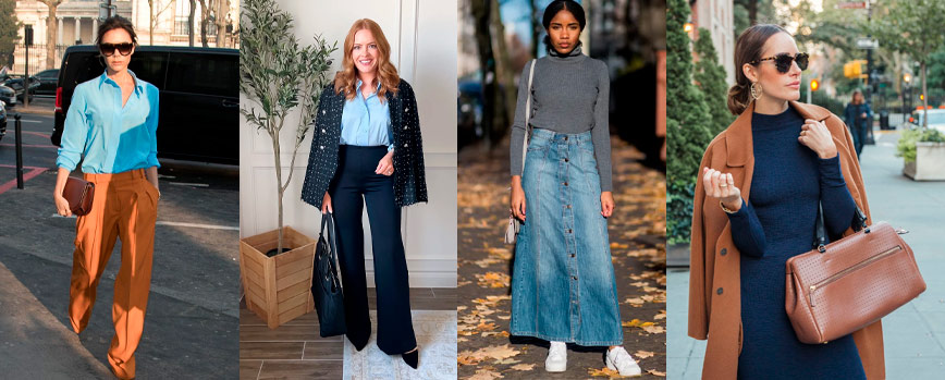 Que color pega con el azul para un look elegante