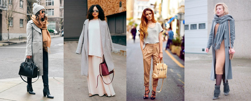 Beige y gris