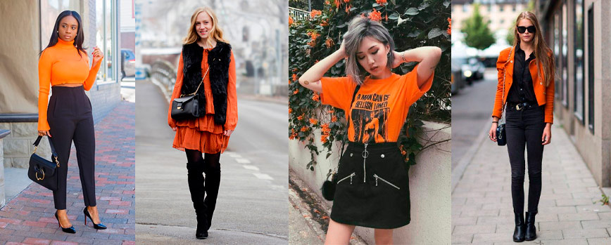 Negro: otro color que combina con naranja