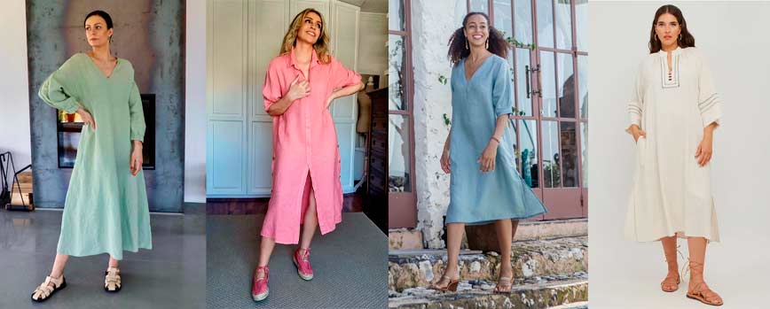 Vestido túnica lino