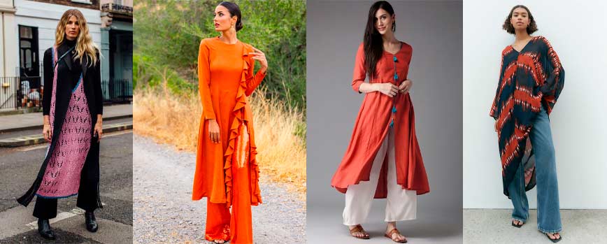 Vestido túnica con pantalón
