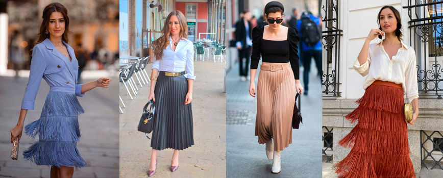 Top y falda plisada trendy