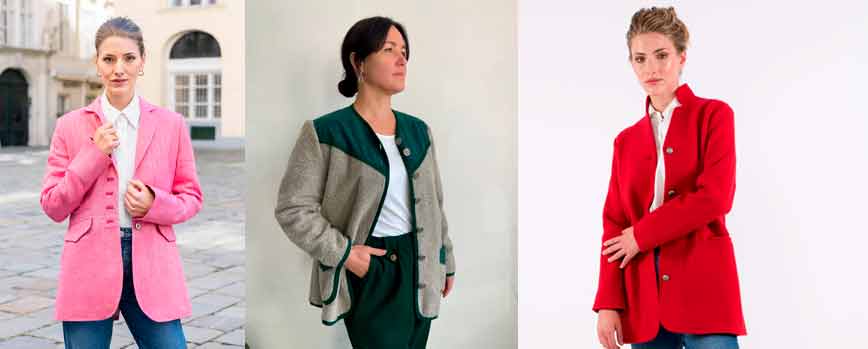 Look ‘working girl’ con chaqueta austriaca lana mujer