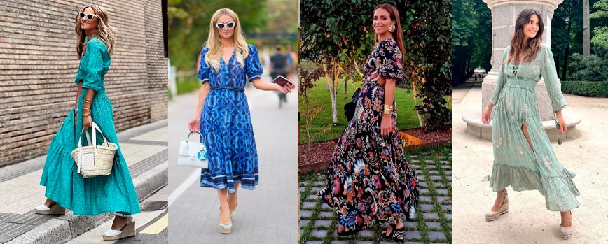 Vestido largo con alpargatas