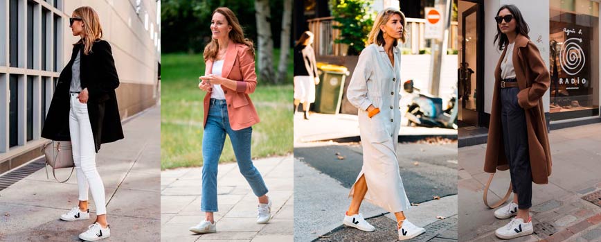 Look con zapatillas veja