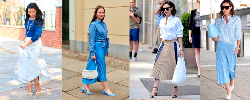 Combinar camisa azul mujer para un look bohemio