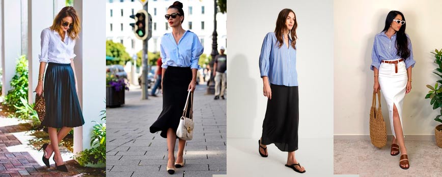 Camisa azul para una estética retro