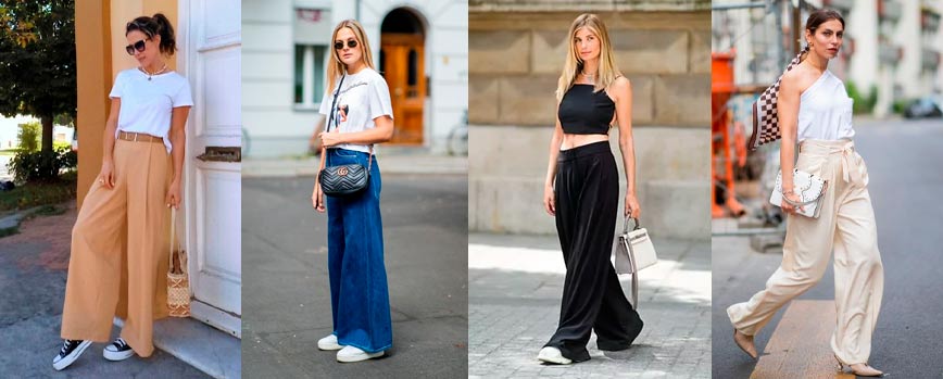 Tops con pantalones anchos best sale